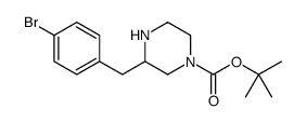 tert-butyl 3-[(4-bromophenyl)methyl]piperazine-1-carboxylate结构式