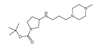 1-Boc-3-[(4-甲基哌嗪-1-丙基)-氨基]-吡咯烷结构式