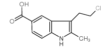 3-(2-氯乙基)-2-甲基-1H-吲哚-5-羧酸结构式