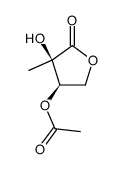 (-)-(3R,4R)-acetic acid 4-hydroxy-4-methyl-5-oxotetrahydrofuran-3-yl ester结构式