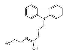 4-carbazol-9-yl-N-(2-hydroxyethyl)butanamide Structure