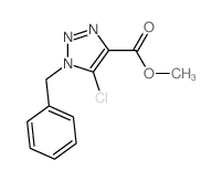1H-1,2,3-Triazole-4-carboxylicacid, 5-chloro-1-(phenylmethyl)-, methyl ester结构式