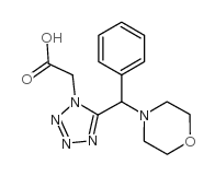 {5-[吗啉-4-基(苯)甲基]-1H-四唑-1-基}乙酸结构式