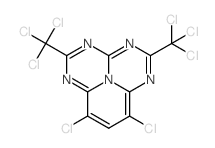 7,9-dichloro-2,5-bis(trichloromethyl)-1,3,4,6,9b-pentaazaphenalene结构式