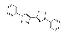 3-phenyl-5-(1-phenyltriazol-4-yl)-1,2,4-oxadiazole结构式