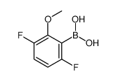 (3,6-二氟-2-甲氧基苯基)硼酸结构式