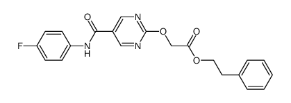 [5-(4-Fluorophenylcarbamoyl)pyrimidin-2-yloxy]acetic acid phenethyl ester结构式