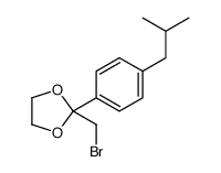 2-(bromomethyl)-2-[4-(2-methylpropyl)phenyl]-1,3-dioxolane结构式