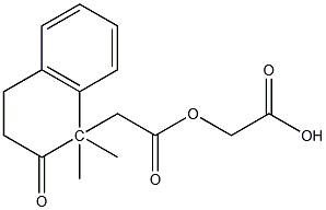 3,4-dihydro-2-oxo-1,1(2H)-Naphthalenediacetic acid 1,1-dimethyl ester结构式