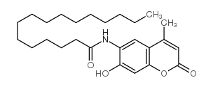6-十六烷基油酰胺基-4-甲基伞形酮结构式