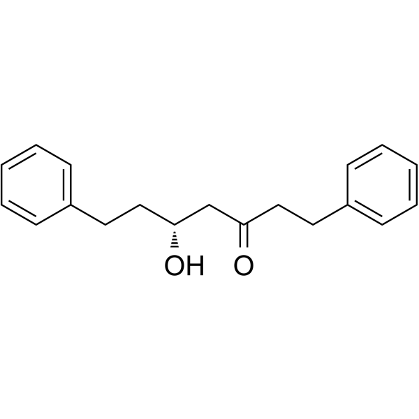 (R)-5-羟基-1,7-二苯基-3-庚酮结构式