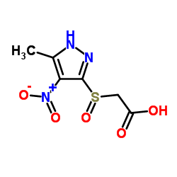 (5-METHYL-4-NITRO-2 H-PYRAZOLE-3-SULFINYL)-ACETIC ACID结构式