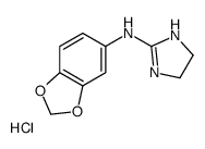 N-(1,3-benzodioxol-5-yl)-4,5-dihydro-1H-imidazol-2-amine,hydrochloride结构式