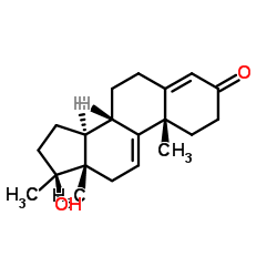 17beta-Hydroxy-17-methylandrosta-4,9(11)-dien-3-one structure