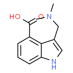 3-((dimethylamino)methyl)-1H-indole-4-carboxylic acid结构式