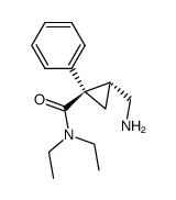 trans-2-aminomethyl-1-phenyl-N,N-diethylcyclopropanecarboxamide结构式