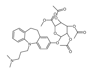 2-Hydroxy Imipramine 2,3,4-Triacetate-β-D-glucopyranuronic Acid Methyl Ester Structure