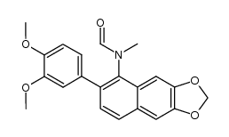 2-(3,4-dimethoxyphenyl)-6,7-methylenedioxy-1-(N-methylformamido)naphthalene Structure