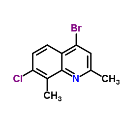 4-溴-7-氯-2,8-二甲基喹啉结构式