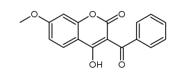3-benzoyl-4-hydroxy-7-methoxycoumarin Structure