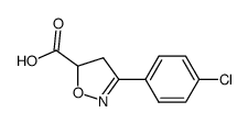 3-(4-CHLORO-PHENYL)-4,5-DIHYDRO-ISOXAZOLE-5-CARBOXYLIC ACID structure