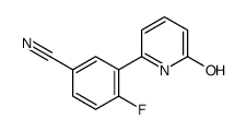 4-fluoro-3-(6-oxo-1H-pyridin-2-yl)benzonitrile Structure