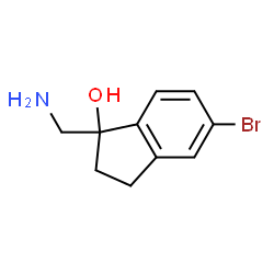 1-(氨基甲基)-5-溴-2,3-二氢-1H-茚-1-醇结构式
