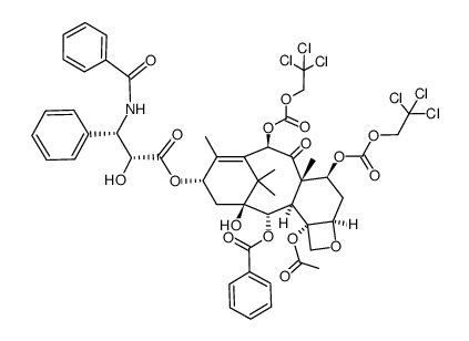 10-Deacetyl-7,10-bis(trichloroethoxycarbonyl)-taxol Structure