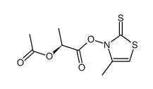 (S)-2-Acetoxy-propionic acid 4-methyl-2-thioxo-thiazol-3-yl ester Structure