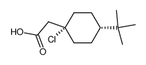 cis 1-chloro-4-tert-butylcyclohexyl acetic acid Structure