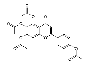 4',5,6,7-Tetrahydroxyflavone tetraacetate Structure