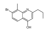 7-溴-8-甲基-2-丙基喹啉-4-醇结构式