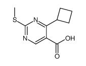 4-cyclobutyl-2-(methylthio)pyrimidine-5-carboxylic acid Structure