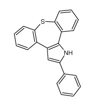 2-phenyl-1H-dibenzo[2,3:6,7]thiepino[4,5-b]pyrrole结构式