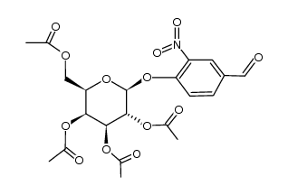 1-(4-formyl-2-nitrophenyl)-2,3,4,6-tetra-O-acetyl-β-D-galactopyranoside Structure