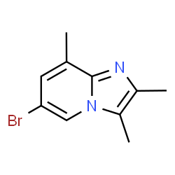 6-溴-2,3,8-三甲基咪唑并[1,2-A]吡啶结构式