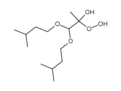 2-hydroperoxy-1,1-bis(isopentyloxy)propan-2-ol结构式