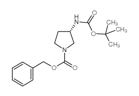 S-1-Cbz-3-Boc-amino pyrrolidine Structure