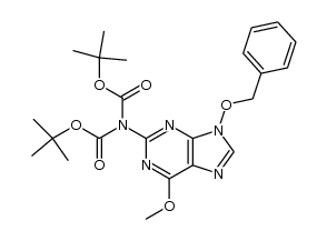 9-Benzyloxy-2-[(bis-t-butoxycarbonyl)amino]-6-methoxypurine Structure