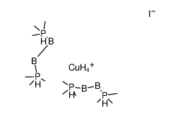 bis{bis(trimethylphosphine)tetrahydrodiboron-H(1),H(2)}copper(I) iodide Structure