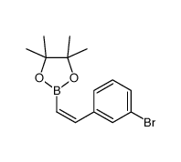 2-[(E)-2-(3-bromophenyl)ethenyl]-4,4,5,5-tetramethyl-1,3,2-dioxaborolane结构式