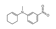 N-(m-nitrophenyl)-N-methylcyclohex-1-en-1-amine Structure