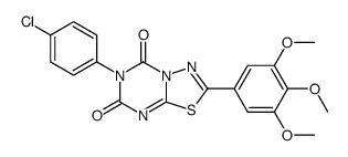 6-(4-chlorophenyl)-2-(3,4,5-trimethoxyphenyl)-[1,3,4]thiadiazolo[3,2-a][1,3,5]triazine-5,7-dione结构式