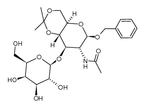 benzyl O-β-D-galactopyranosyl-(1->3)-2-acetamido-2-deoxy-4,6-O-isopropylidene-β-D-glucopyranoside结构式