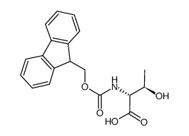 (2R,3R)-2-((((9H-芴-9-基)甲氧基)羰基)氨基)-3-羟基丁酸结构式