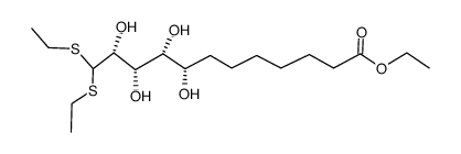 ethyl (8S,9R,10S,11R)-12,12-bis(ethylthio)-8,9,10,11-tetrahydroxydodecanoate Structure