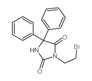3-(2-bromoethyl)-5,5-diphenyl-imidazolidine-2,4-dione Structure
