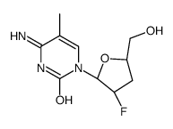 4-amino-1-[(2R,3S,5S)-3-fluoro-5-(hydroxymethyl)oxolan-2-yl]-5-methylpyrimidin-2-one结构式
