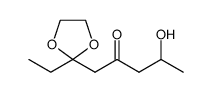 1-(2-ethyl-[1,3]dioxolan-2-yl)-4-hydroxy-pentan-2-one Structure