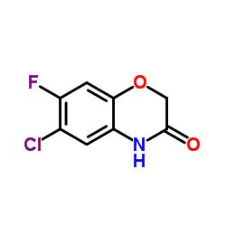 6-Chloro-7-fluoro-2H-1,4-benzoxazin-3(4H)-one Structure